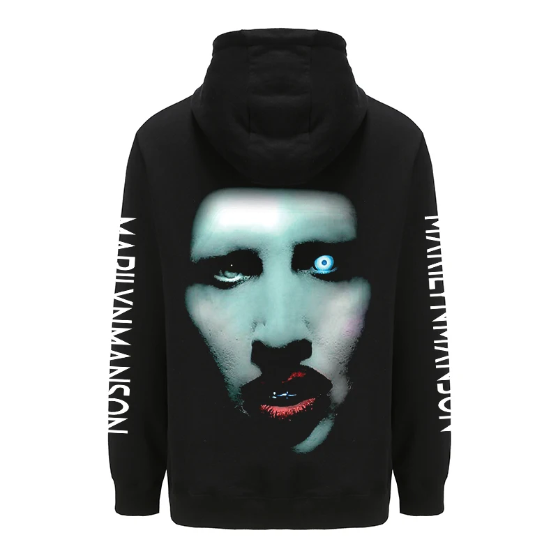 12 Designs Marilyn Manson Outerwear Zipper Sweatshirt Fleece Rock Hoodies Shell Jacket Rocker Hardrock Punk Heavy Metal Sudadera