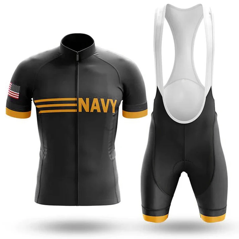 

2022 Custom - Men's Cycling Jersey And Bib Shorts Suit-Navy Vintage