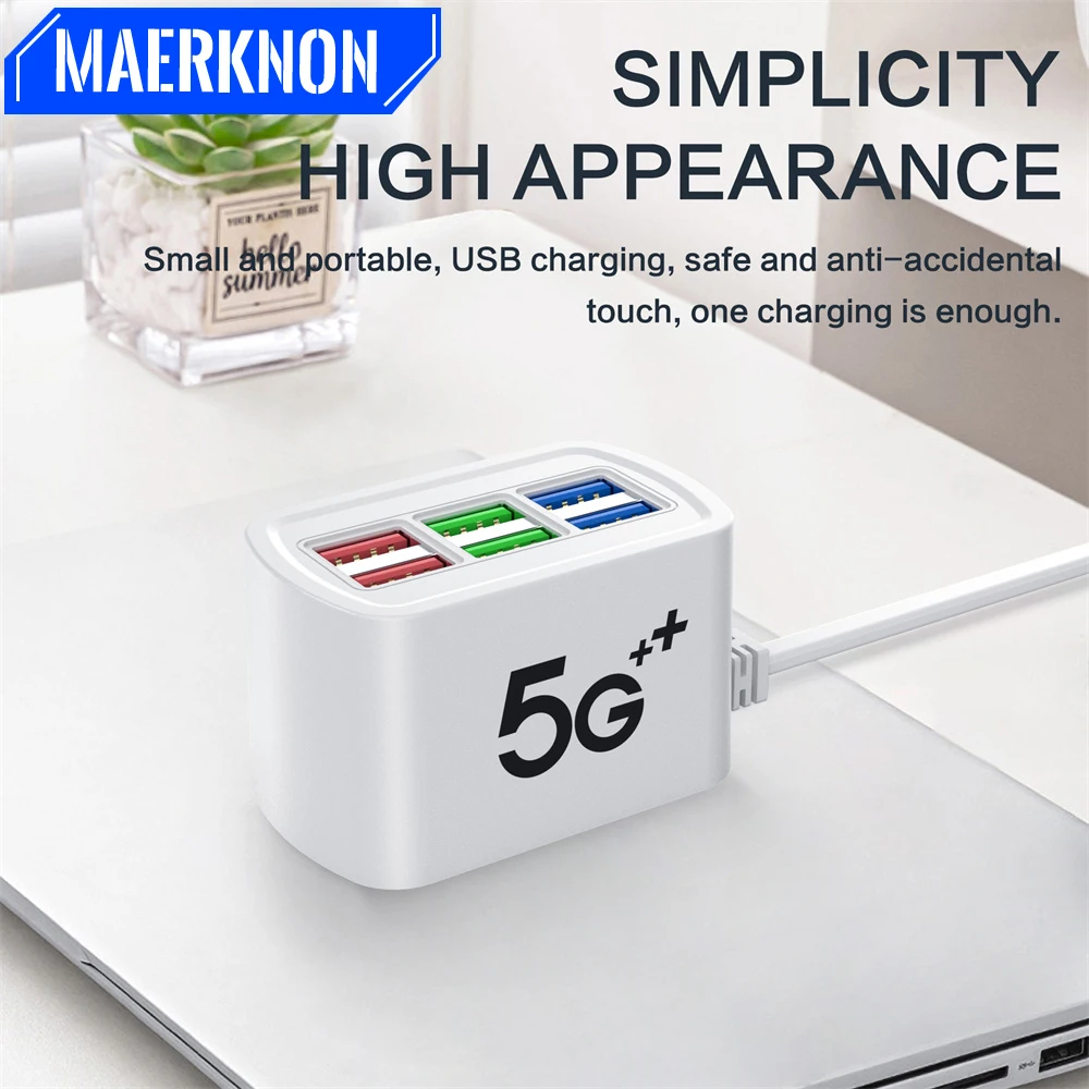 USB-зарядное устройство многопортовая быстрая зарядка телефона дорожная розетка