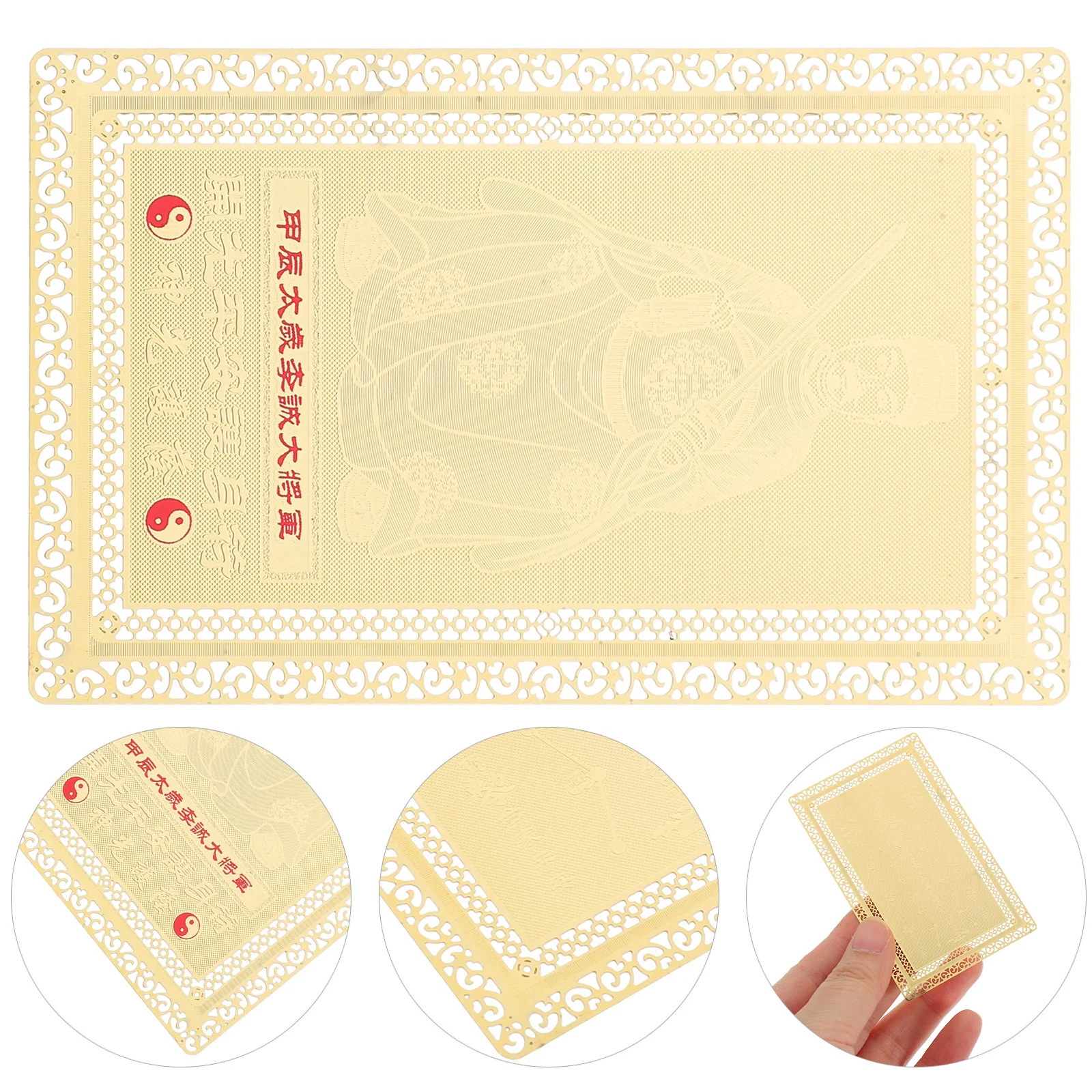 

Tai Sui Card Amulet Small Blessing Delicate Year Birth Chinese Protection Luck Taisui Cards