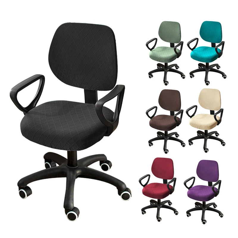 Universal Office Chair Cover Elastic Swivel Computer Split Armchairs Slipcover Spandex Jacquard Seat Case Funda Silla Asiento