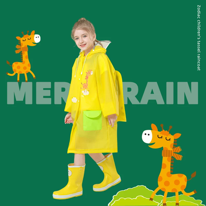 

Thickened Baby Kids Raincoat Boys Girls Rain Coat Poncho Jacket Children Students Outdoor Waterproof Rainwear with High Quality