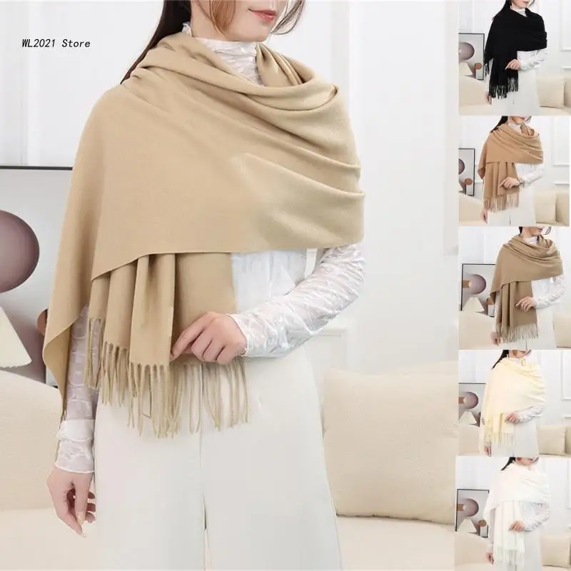 

Женский Длинный шарф одеяло палантин большие зимние осенние теплые шарфы однотонные