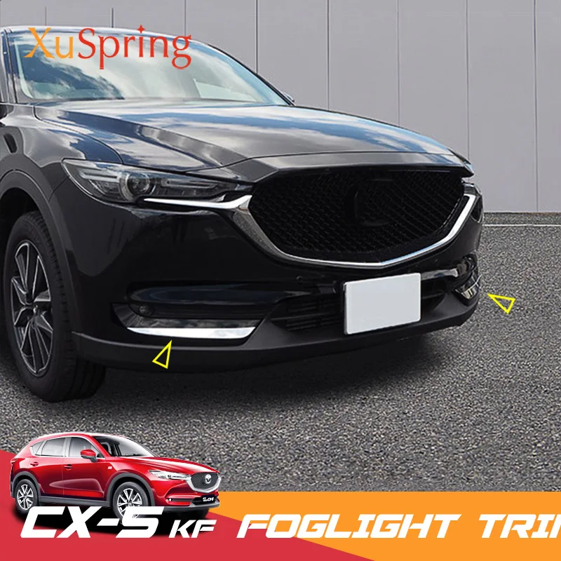 

Автомобильная передняя противотуманная фоторамка для Mazda светильник CX5 2017 2018 2019 2020 2021 KF наклейки украшение полоски Стайлинг