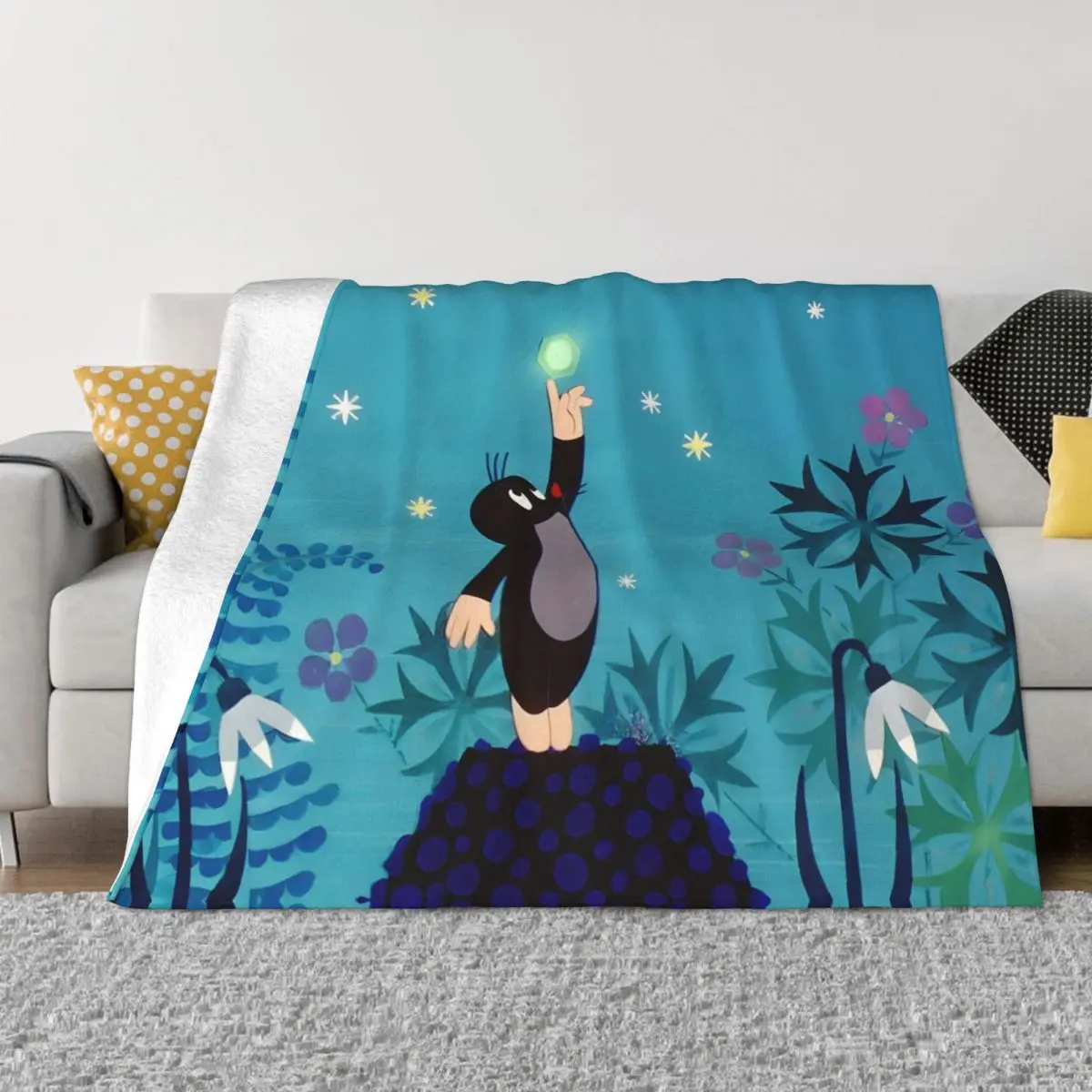 

Krtek The Little Mole Blankets Coral Fleece Plush Decoration Bedroom Bedding Couch Bedspread