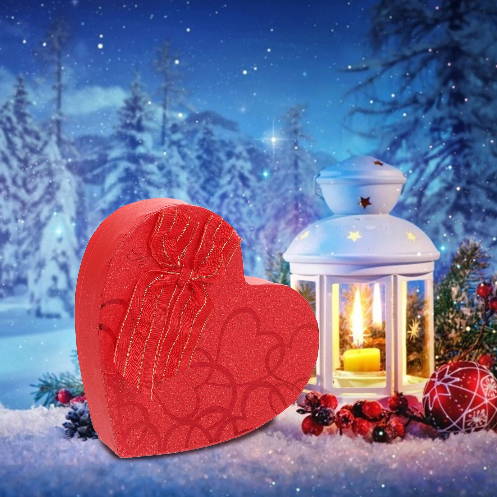 

4 Pcs Chocolate Box Cookie Container Gift Case Present Heart Bridesmaid