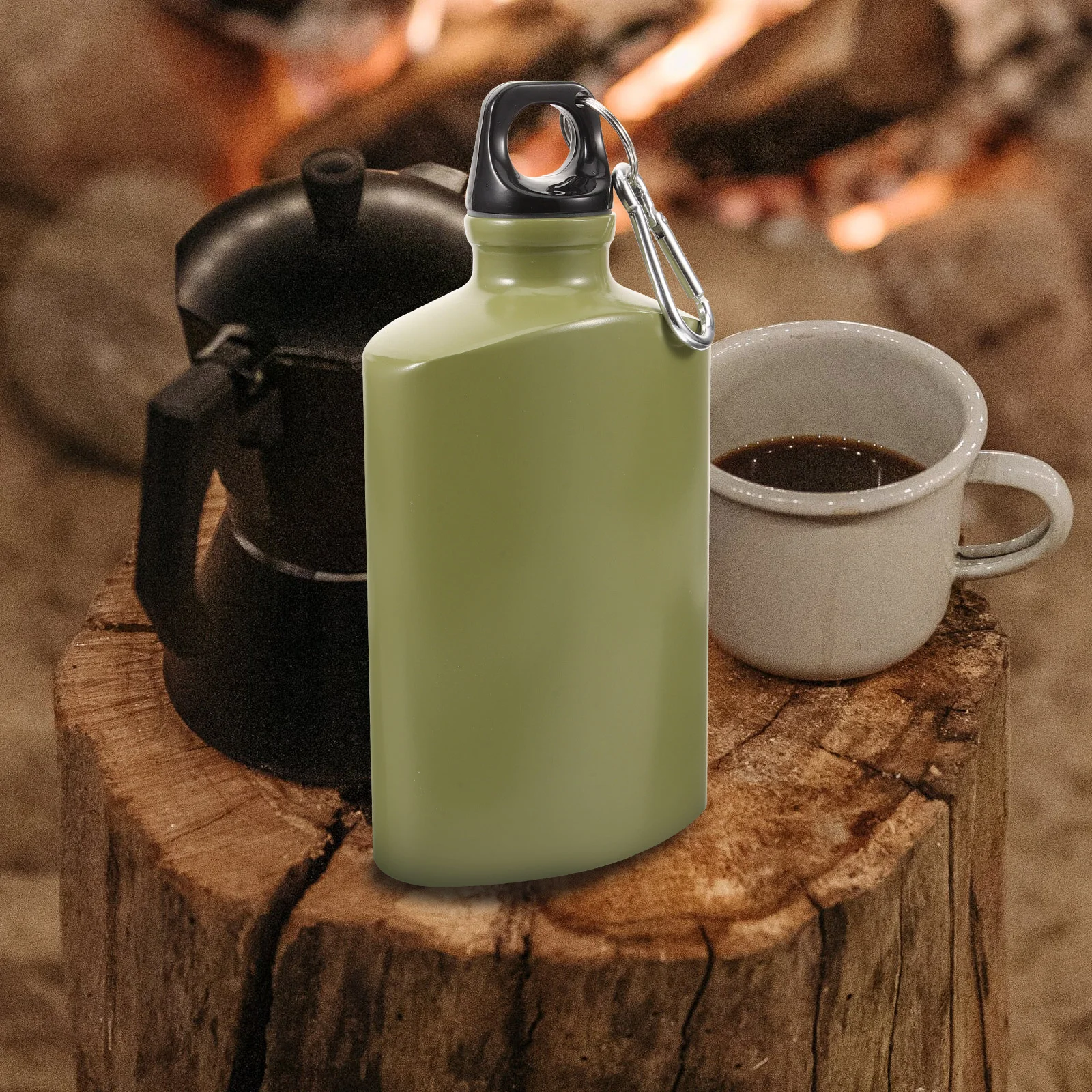 Outdoor Canteen Portable Water Bottle Camping Accessory flat water bottle