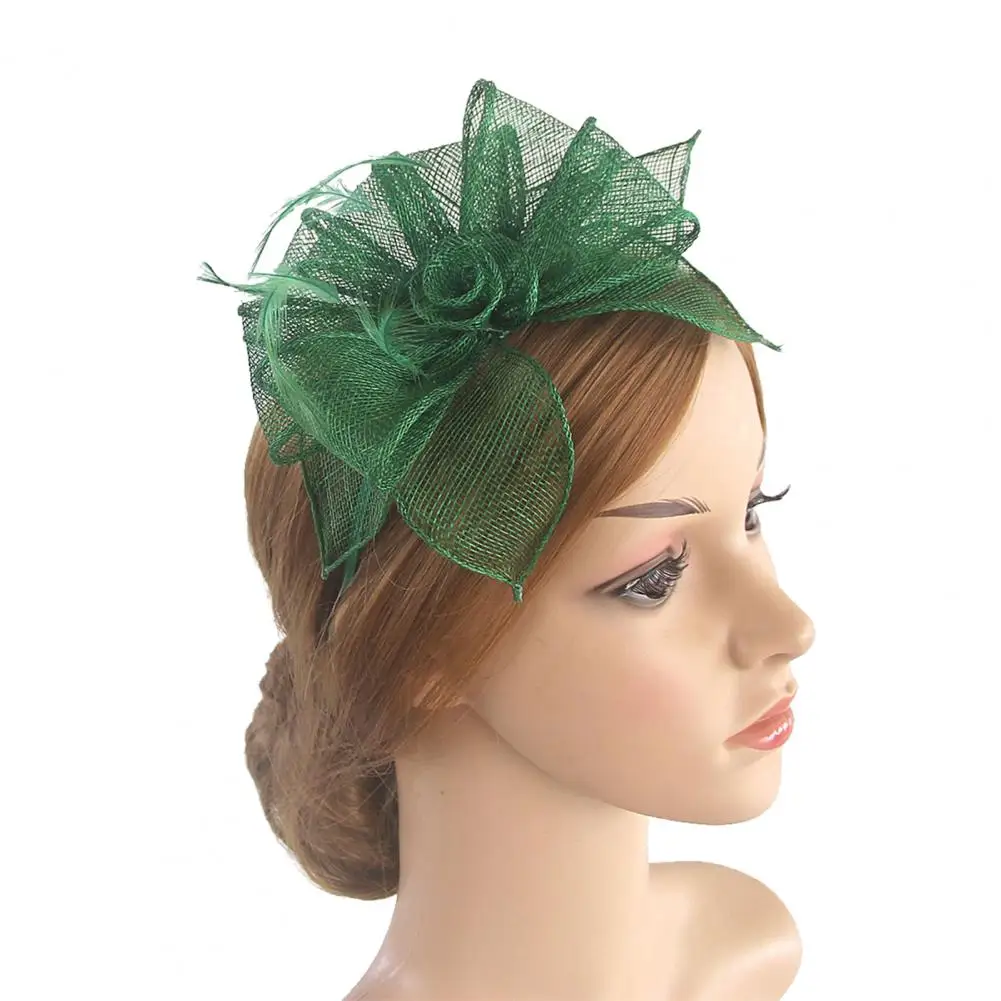

Stylish Prom Headband Solid Color Retro Headband Performance Party Fascinator