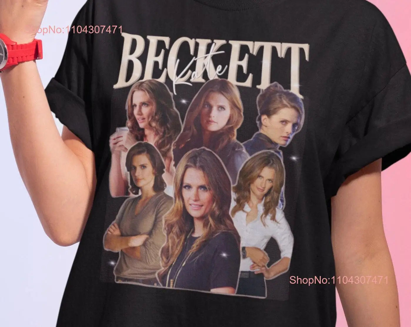 Кейт Бекетт Футболка Fan Castle Stana Katic Лесбиянка с длинными или короткими рукавами