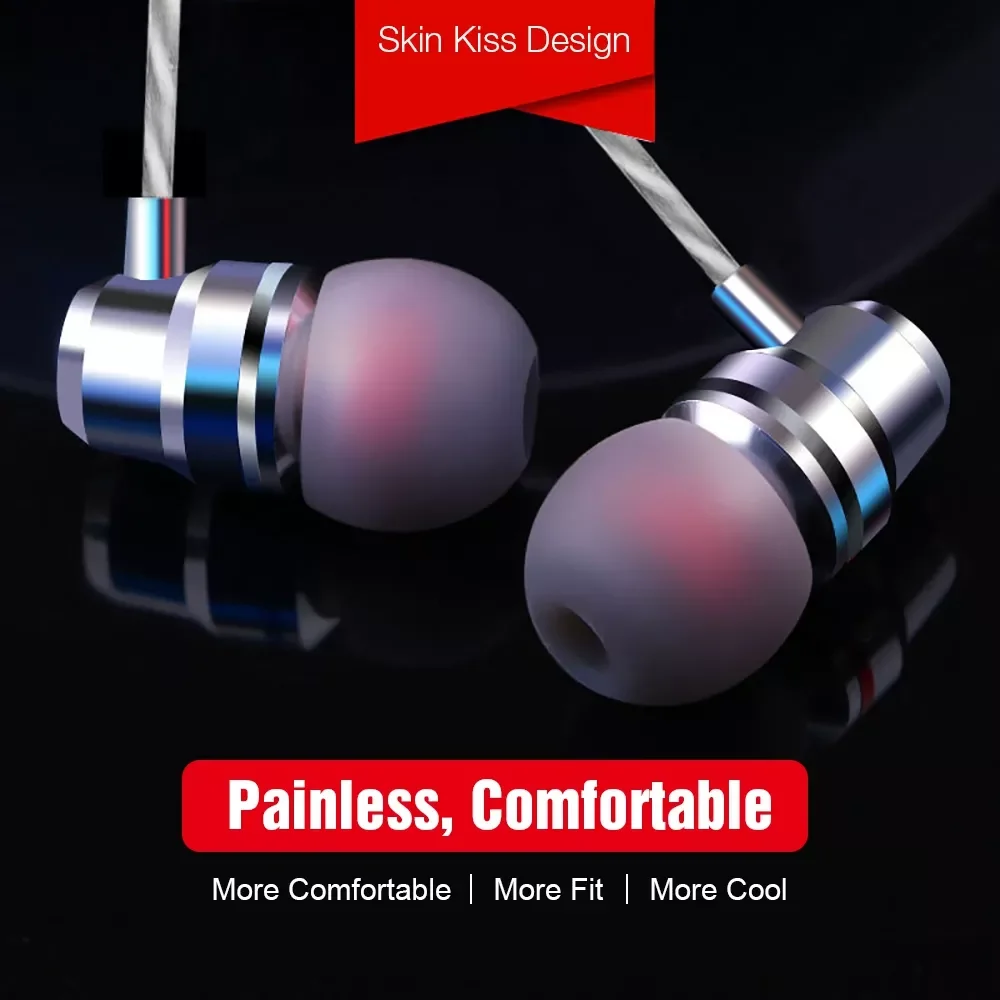 

Earbuds Headphones 3.5mm In Ear Earphone Earpiece With Mic Stereo Headset For Samsung S6 Phone Computer