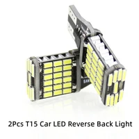 2pcs car led reverse back light t15 w16w 45 smd 4014 high power auto bulb white yellow red turn signal lamp car accessories