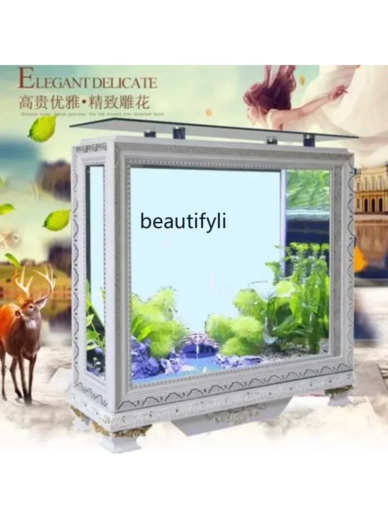 Квадратный стеклянный аквариум для гостиной пол средний и большой экологический