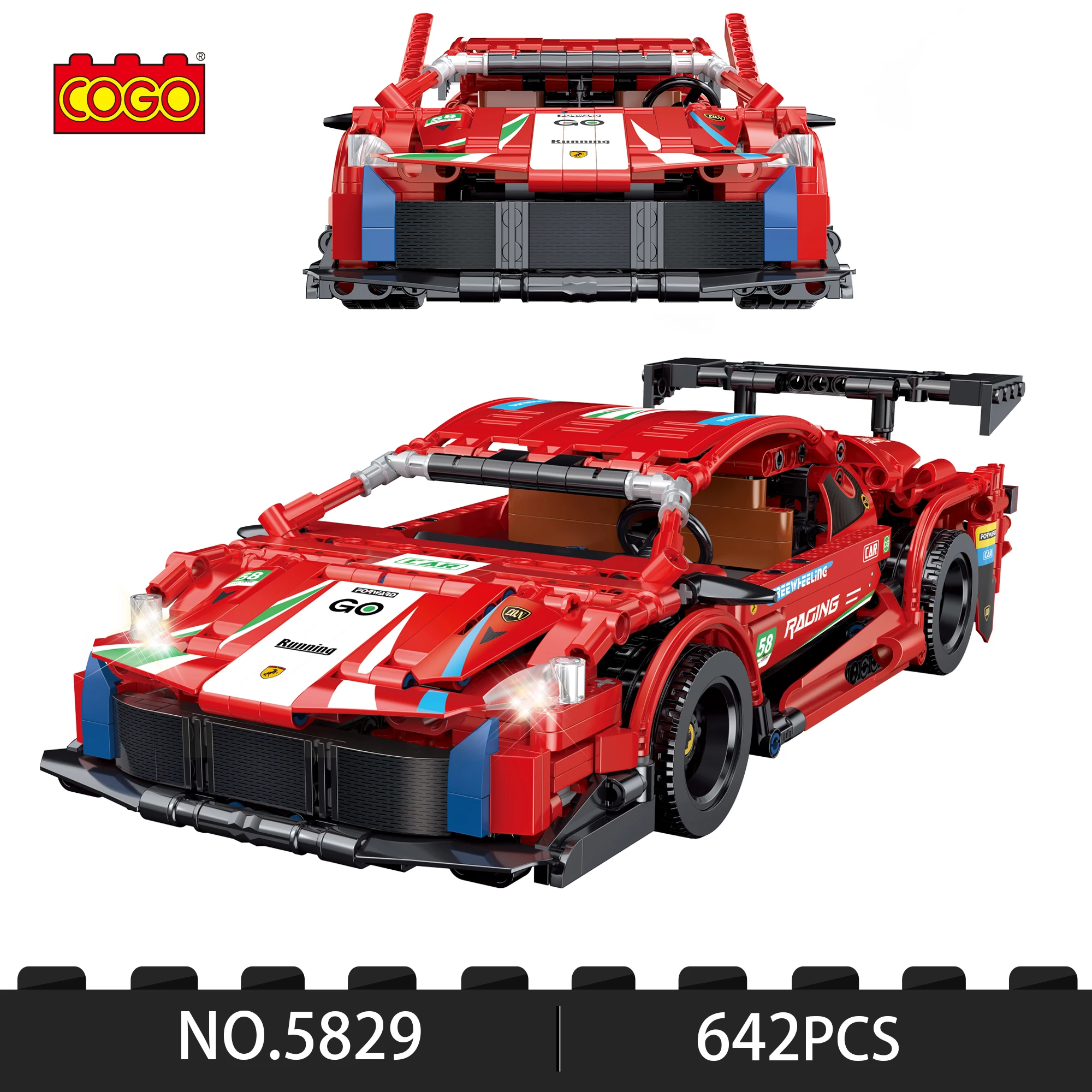 Модель спортивного автомобиля COGO строительные блоки для детей от 6 до 12 лет