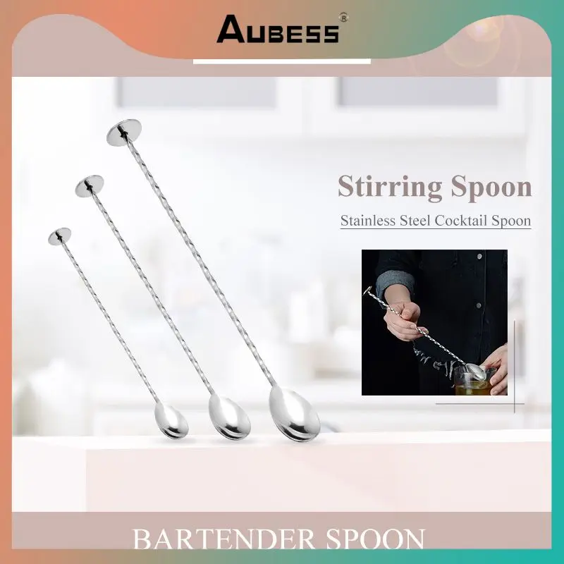 

Spoon Wine Mixing Stick 304 Stainless Steel Spoon Bartender Accessories Spiral Mixing Spoon Bar Spoons Coffee Milk Tea Stir