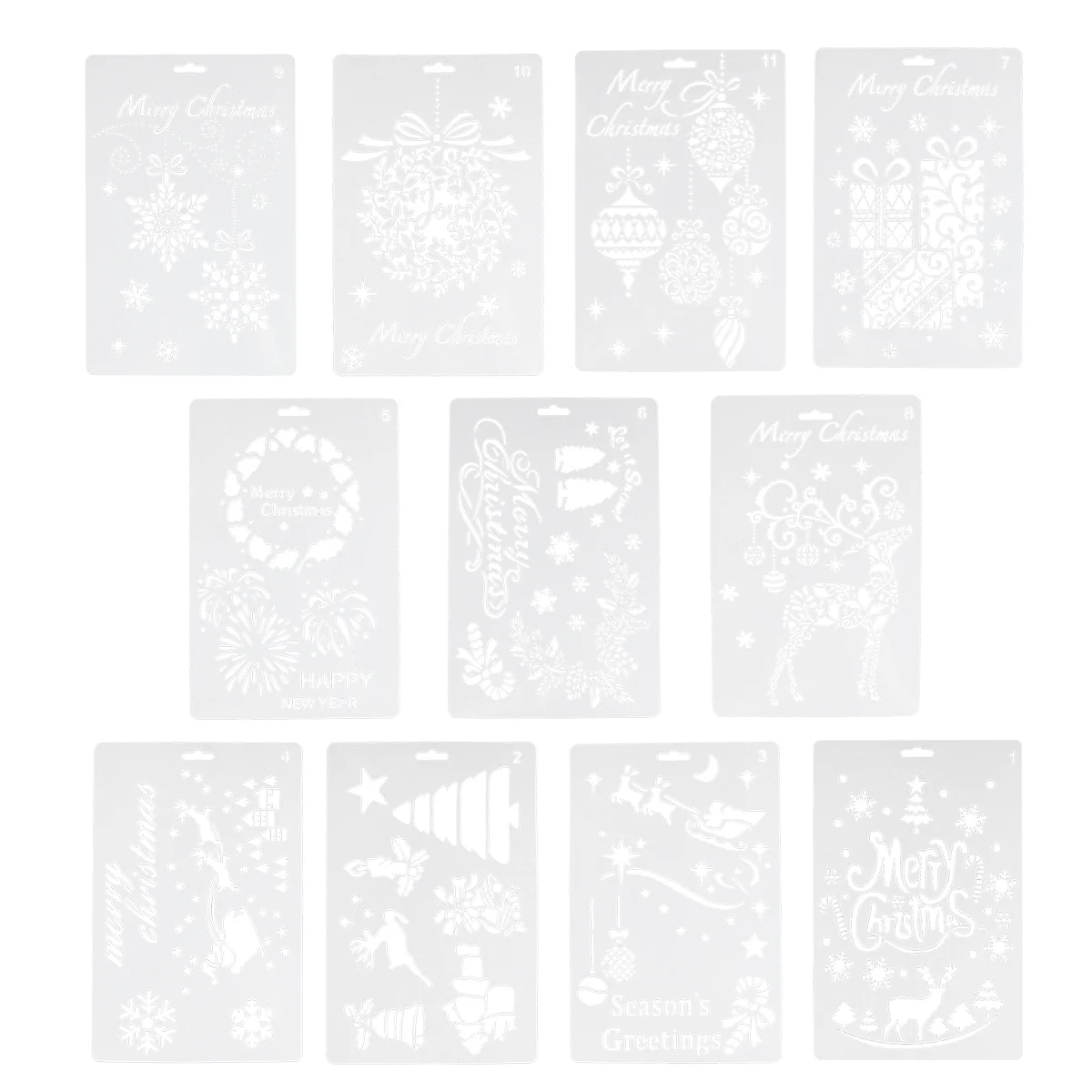 

11 Painting Stencils DIY Christmas Hollow out Template Educational for