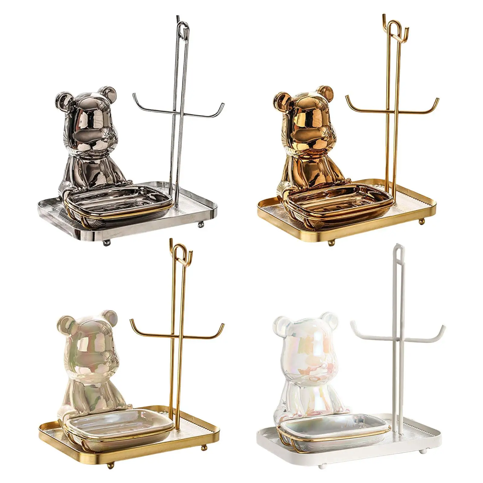 

Desk Organizer Trinket Tray Bear Storage Tray for Home Tabletop Entryway