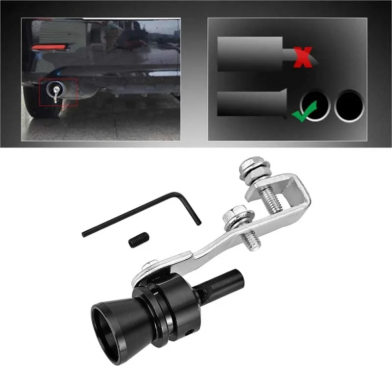 

Универсальный автомобильный турбо-звуковой интерфейс, звуковая трубка, автомобильный глушитель выхлопной трубы-L, Синий глушитель, наконеч...