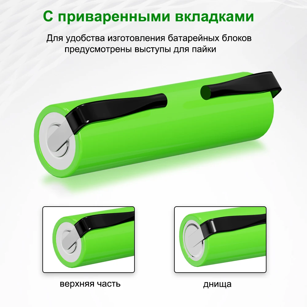 Перезаряжаемая батарейка AA 1 2 в никель-металлогидридные батарейки 2200 мАч со