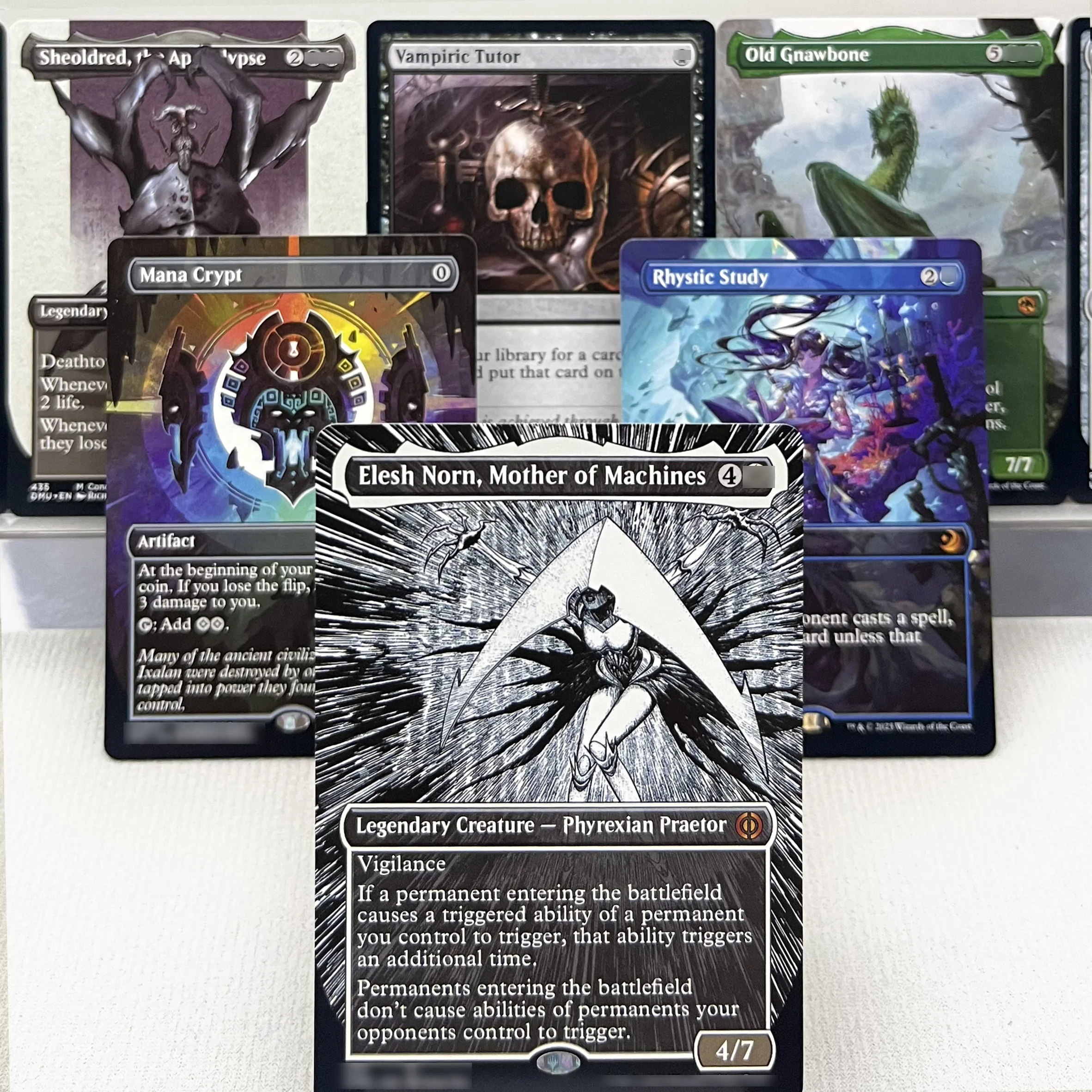 Фото ONE RNA DMU HOLO12-I03 Tcg прокси волшебные карты Sheoldred, Apocalypse Vampiric Tutor Elesh Norn, сбор матери машин №1