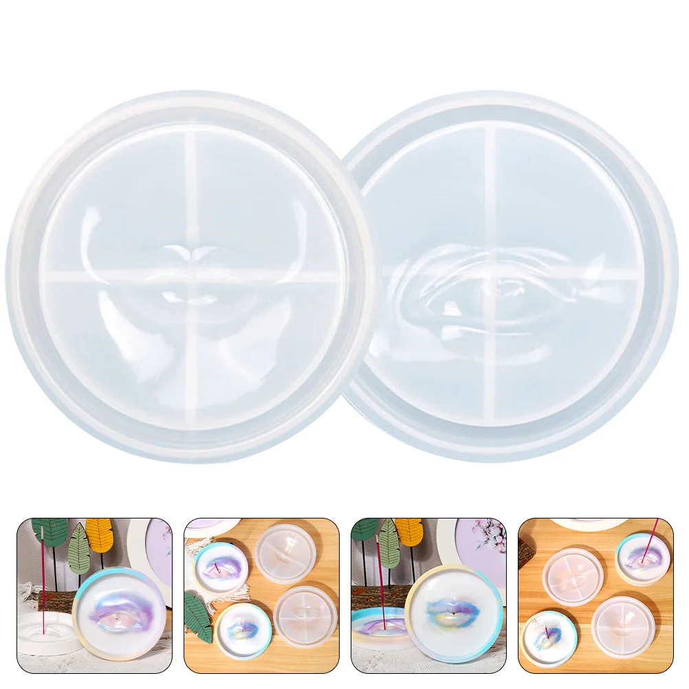 

Resin Casting Holder Jewelry Epoxy Silicone Burner Stick Mold Storage Diy Tray Kit Making Molds Circular Catcherround Fruit Case