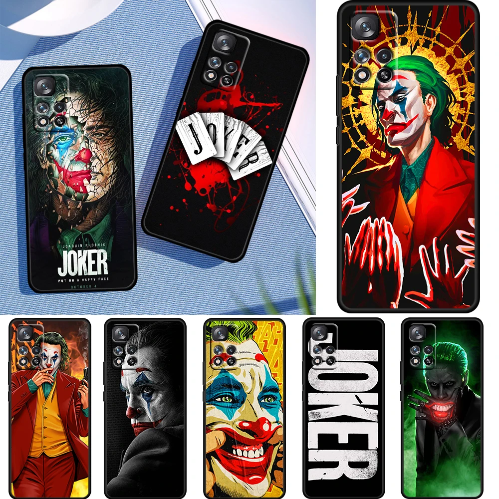 

DC Suicide Squad Joker Movie Case For Xiaomi Redmi Note 11E 11S 11 11T 10 10S 9 9T 9S 8 8T Pro Plus 5G Soft Black Phone Cover
