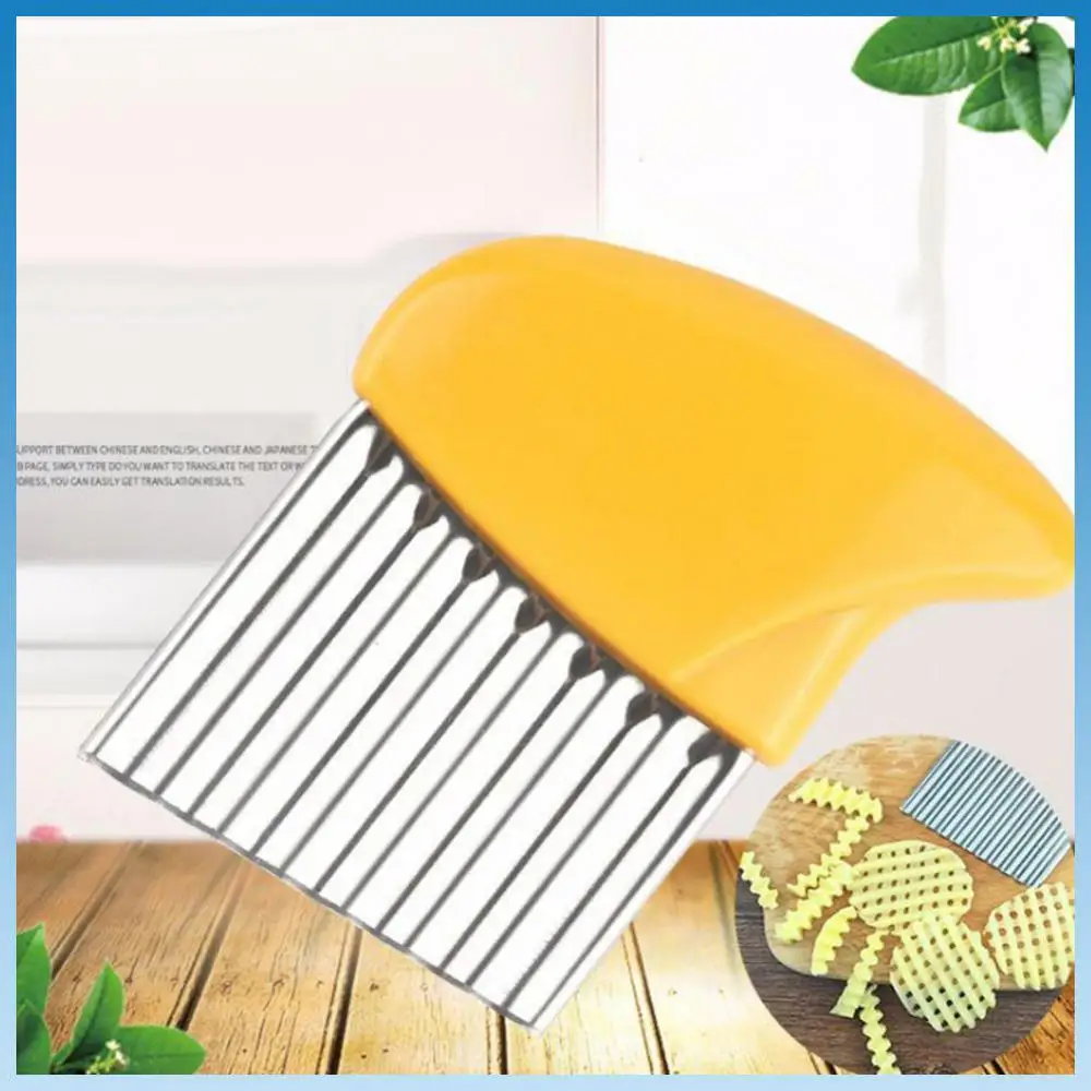 

Durability Good Workmanship Stainless Steel Kitchen Gadgets Wave Blade Stainless Steel Potato Chip Cutting Stainless Steel