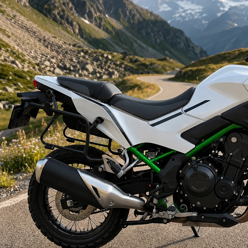 Фото Для Kawasaki KLE500 SE ABS KLE 500 2026: Багажная платформа, боковой грузовой багажник, задняя опора для багажа, аксессуары для мотоциклов. №4