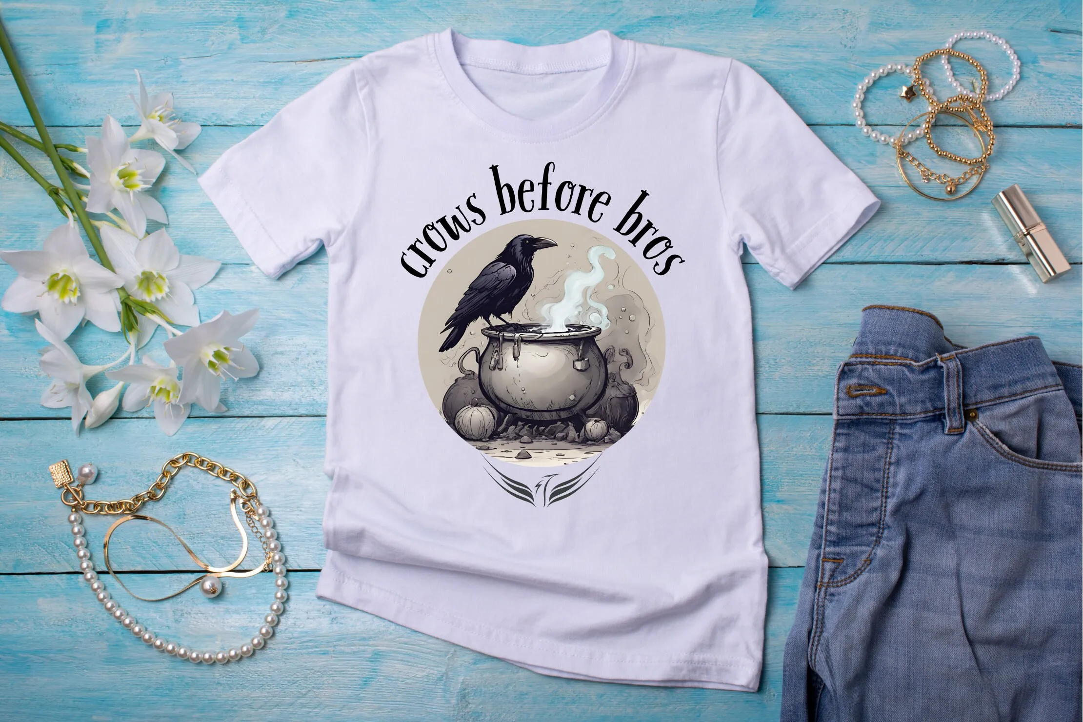 Фото Графика CROWS BEFORE BROS для футболок, кружек, сумок и т. д., сублимация, кордирует svg png jpg №1