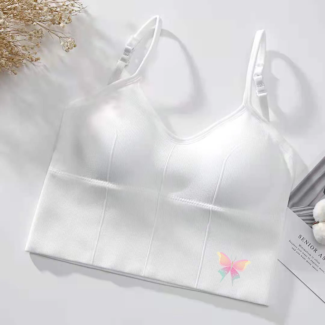 U-образный бюстгальтер на спине топ-труба женский укороченный топ Цветной