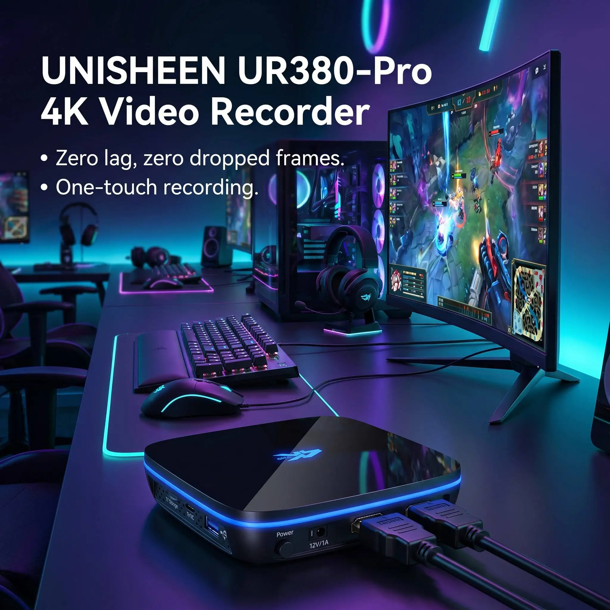 Фото UNISHEEN UR380-Pro: Автономный видеорегистратор 4K с функцией паузы записи и HDMI-входом №3