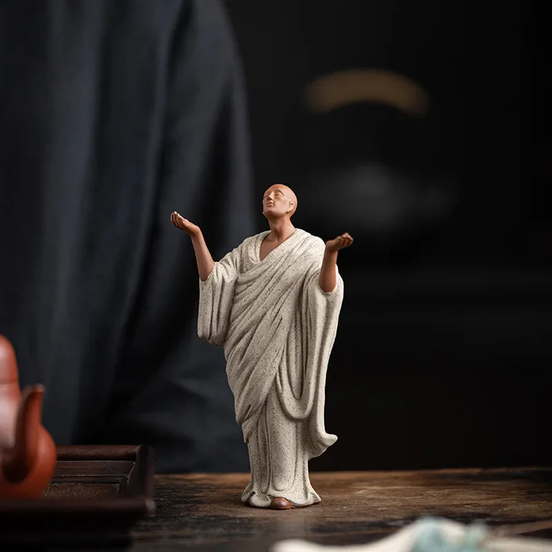 Скульптура дзен маленький монах буддийский Шами медитация керамические