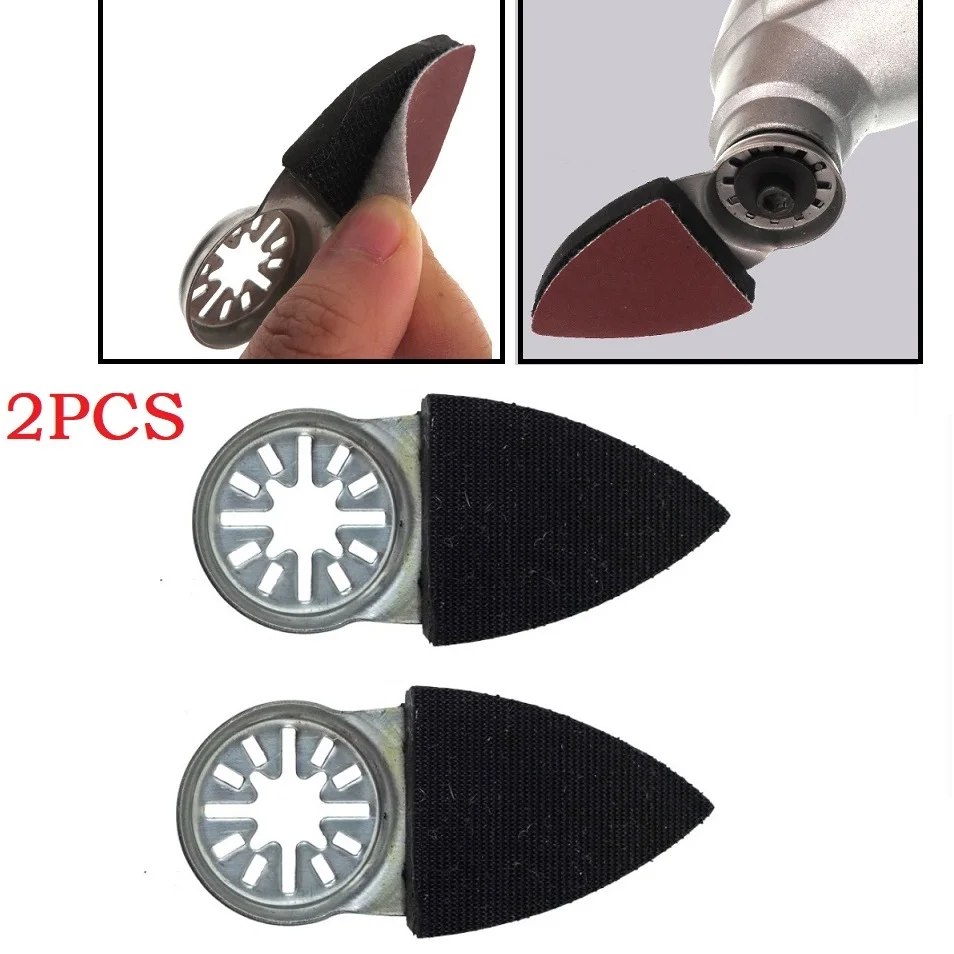 

2PCS Triangle Sanding Disc Oscillating Tool Sandpaper Sanding Disc Sanding Finger Pad Hook & Loop Sandpaper Abrasive Tools
