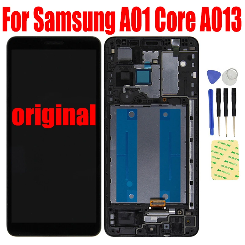 

Original For Samsung galaxy A01 core A013 SM-A013G A013F A013G A013M/DS LCD Display Panel Touch Screen Digitizer Assembly Frame