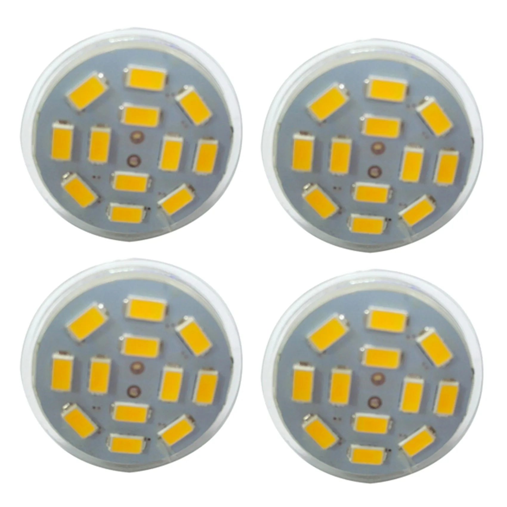

4X 6W GU4(MR11) LED Spotlight MR11 12 SMD 5730 570 Lm DC 12V Warm White