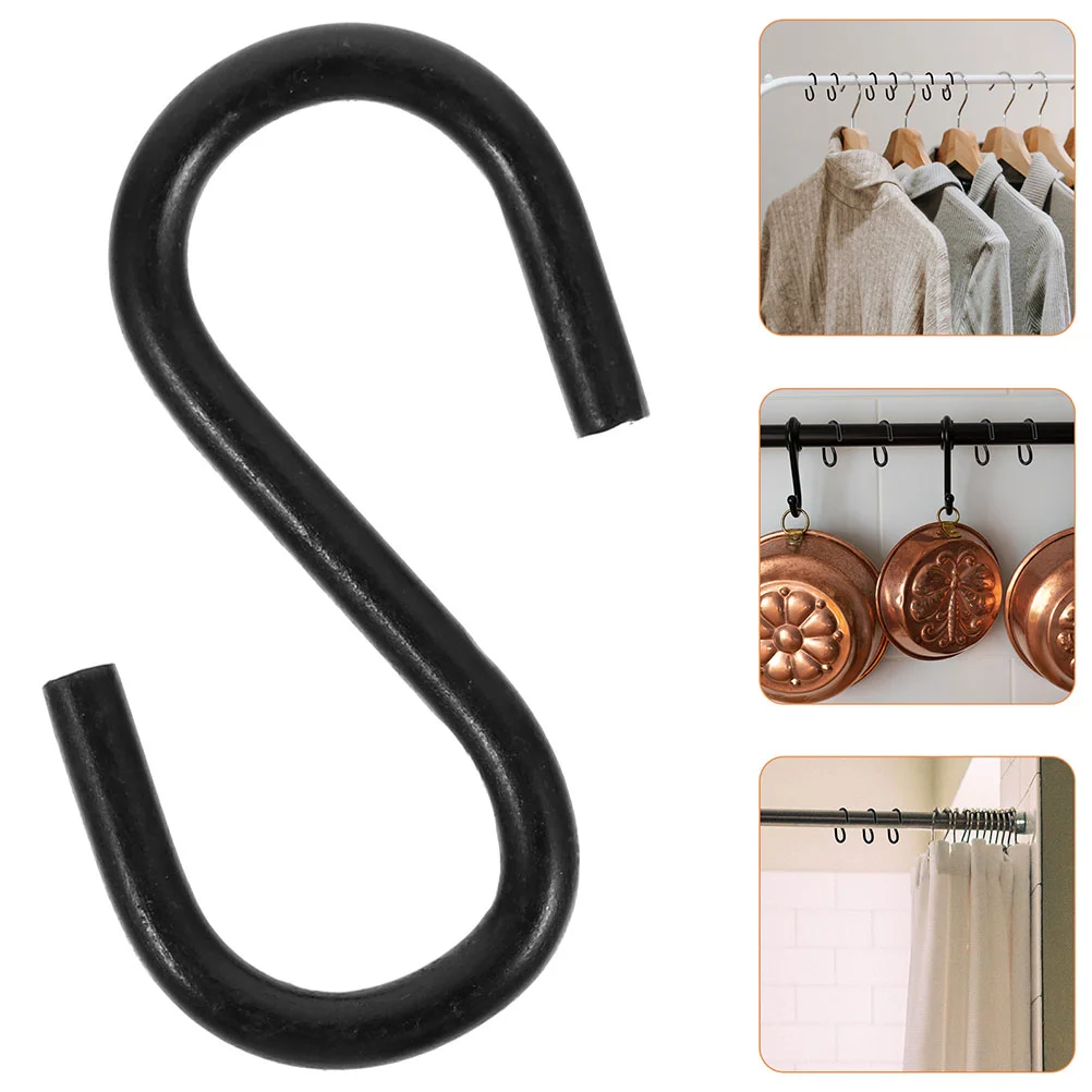 

50 Pcs Hook Door Hanger For Hats Hangers Back Black Hooks Hanging Wardrobe Clothes Rack Iron Holder Punch Free