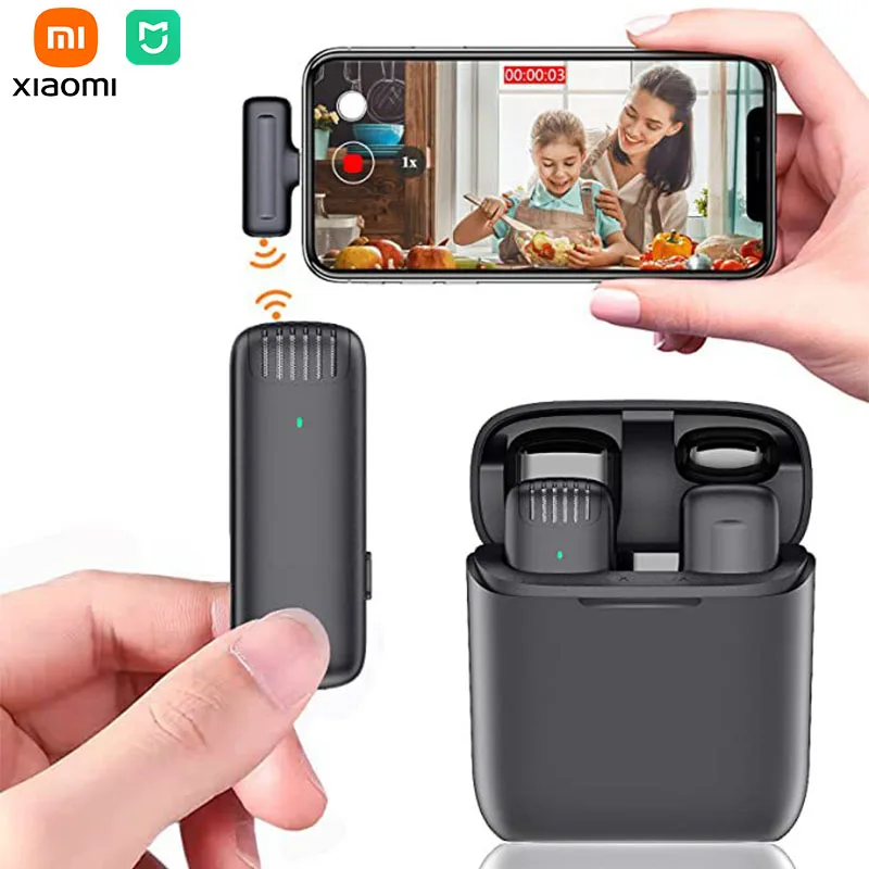 

Беспроводной микрофон Xiaomi Mijia, портативный мини-микрофон для записи аудио и видео, для IPhone, Android, прямых трансляций, игровых студий