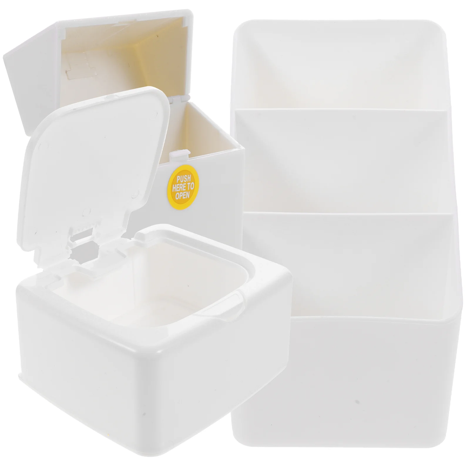 

1 Set Shop Stationery Organizer Lidded Storage Box Holder Compartment Box Sticker Storage Case