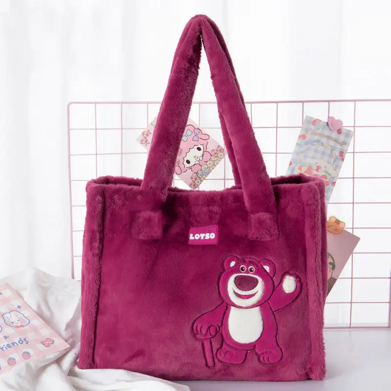 

Женская плюшевая сумка на одно плечо, с вышивкой