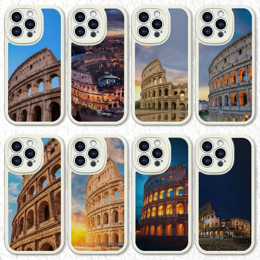 1 шт. чехол для телефона Colosseum R-Rome Италия MAISTO из овечьей кожи Iphone 16 15 14 13 11 12 Pro Max Xr X Xs