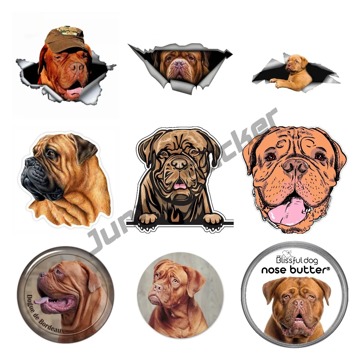 

Dogue de Bordeaux Mom Decal Dog Bumper Sticker for Laptops Tumblers Cars Trucks Walls Car Body The Whole Body Glue accessories