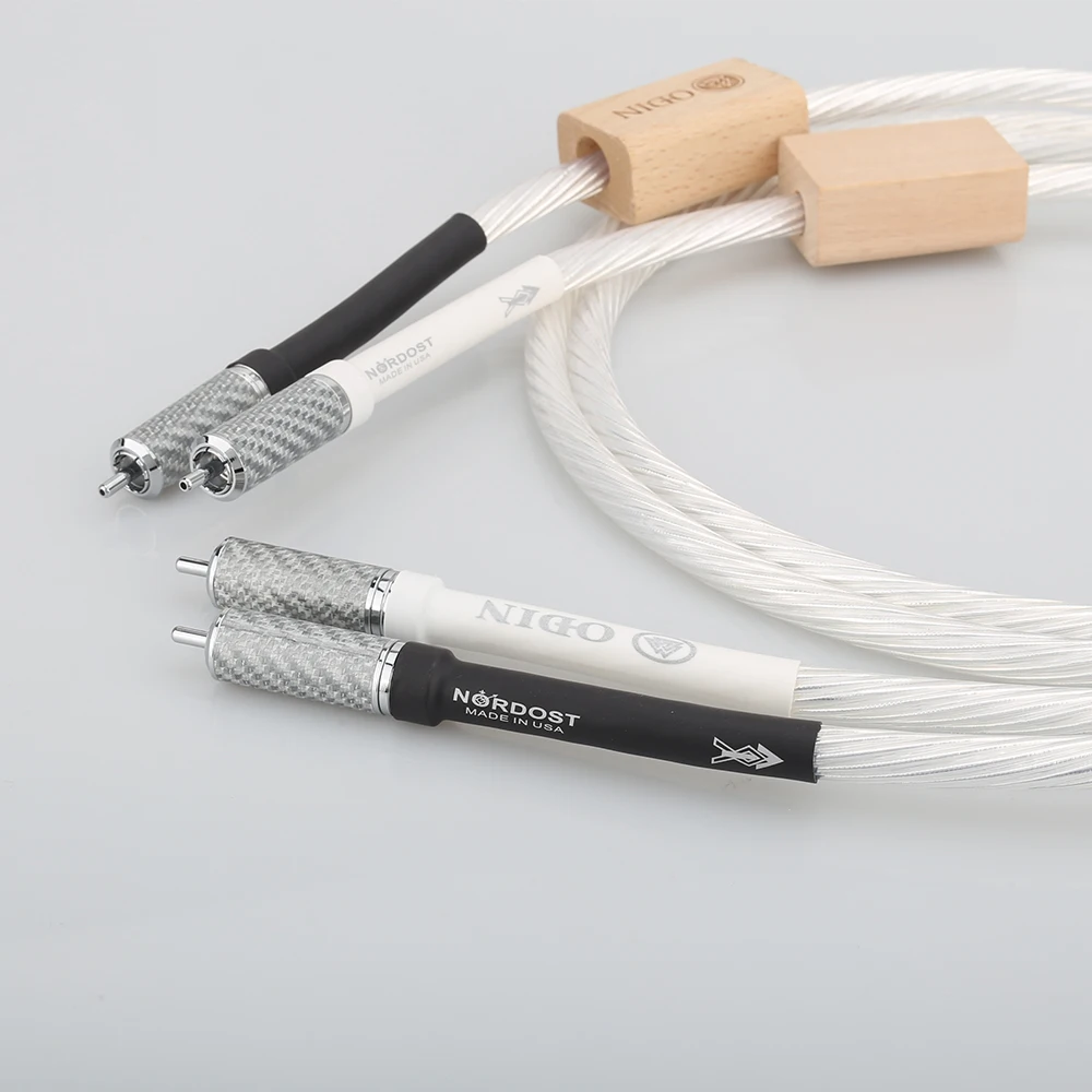 

Высококачественная пара Audiocrast Nordost Odin Supreme, интерсоединение RCA, аудиокабель с разъемом RCA из углеродного волокна