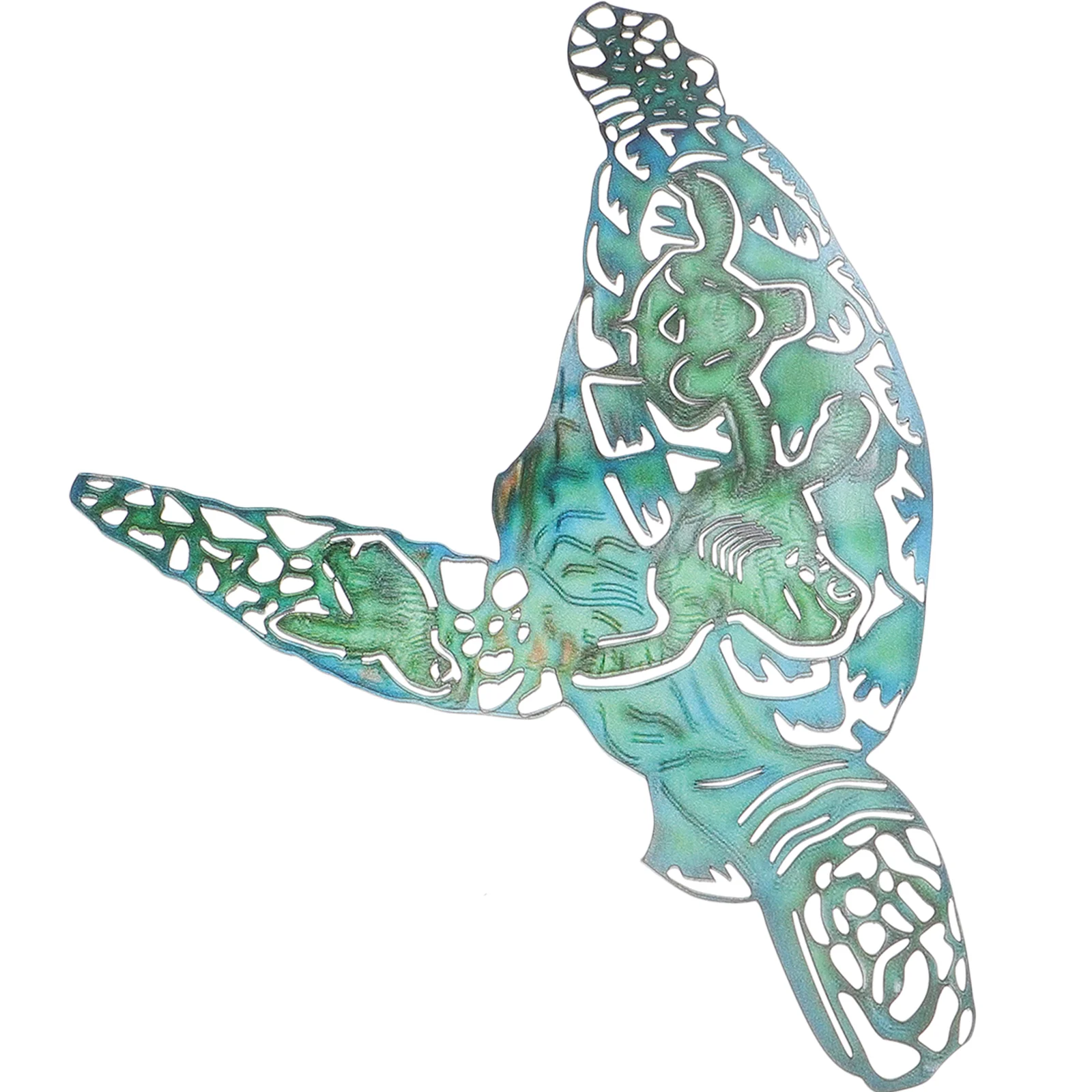 

Mediterranean Ocean Wall Hanging Decorative Tortoise Ornament Animal Decorations Metal Figurine Realistic