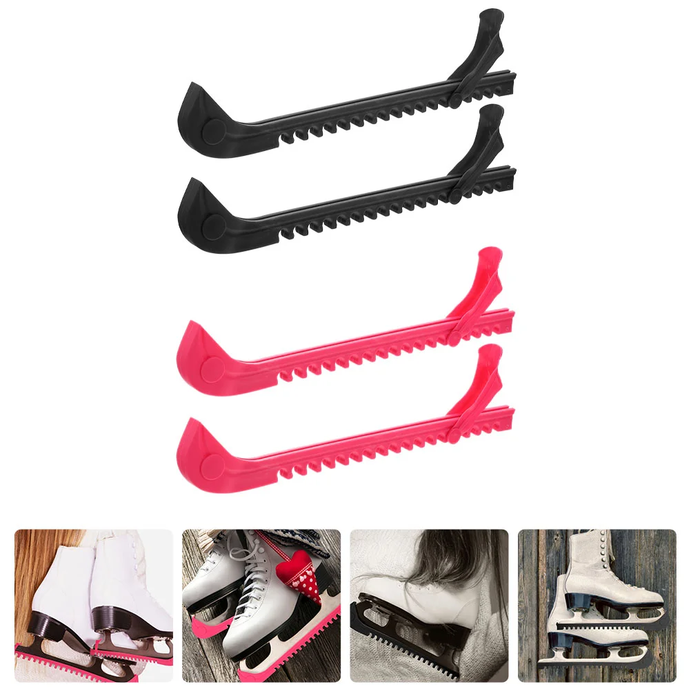 

2 пары защитных чехлов для коньков, Защитные чехлы для обуви для катания на коньках, детские защитные лезвия для скейтборда, профессиональные портативные коньки