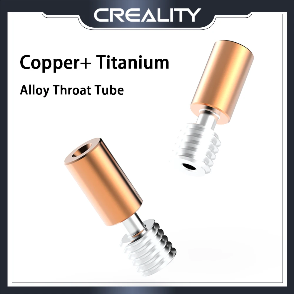 

Creality Original Copper Titanium Alloy Throat Tube Kit for Ender-3S1/Pro/CR-10 Smart Pro/Sermoon V1/Pro 3d Printer Parts