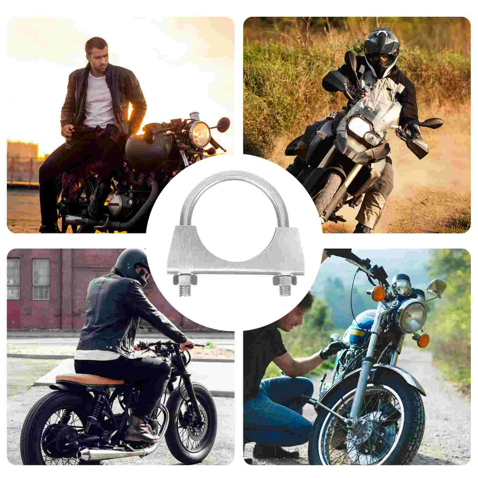 

Clamp Exhaust Muffler Clamps Band Motorbike Pipe Joint Butt Connector Injection Assembly Flange Flat Sleeve Hose Mild Fuel Seal