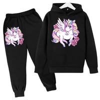 boy girl suit unicorn child tracksuit cartoon baby clothes cosplay sweatshirts clothing set autumn casual jogging school uniform