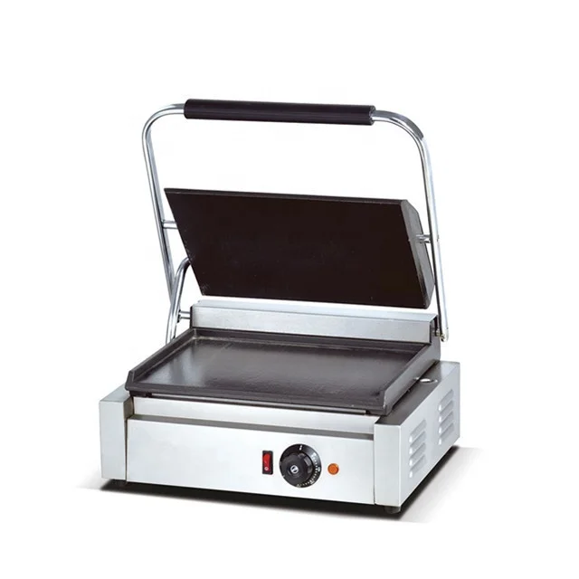 

Commercial stainless steel up and down flat restaurant sandwich grill