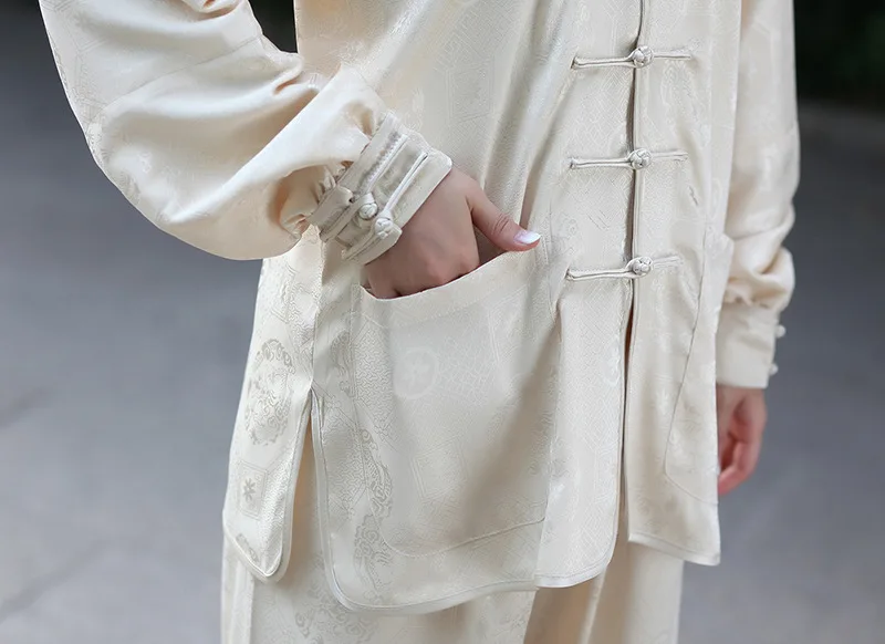 Китайская Униформа Wushu одежда для мужчин и женщин кунг-фу воротник-стойка