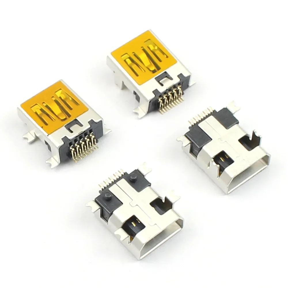 50 шт. мини USB 10 P разъем тип B Pin SMT SMD гнездовой для зарядки плоский питания