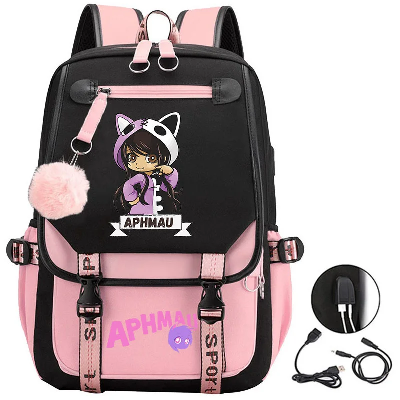 

Aphmau nylon backpack large capacity student school bag travel backpack
